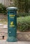 Traditional green pillar box for mail in China