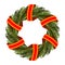 Traditional green wreath for Christmas. Christmas tree branches