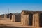 Traditional guadua wood houses at La Guajira