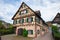 Traditional half timbered german house