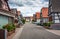 Traditional half-timbered houses in a streets of Seebach