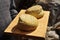 Traditional hand made cheese: smoked ricotta
