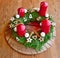 Traditional handcrafted Advent wreath, South Bohemia