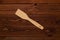 Traditional handmade flat wooden culinary spatula for mixing, cooking