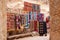 Traditional handmade oriental carpets in souvenir shop in Siwa oasis