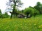 Traditional hayrack building in Gorenjska, Slovenia