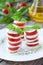 Traditional healthy sliced tomatoes with