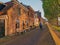 Traditional historical dutch houses at the waterfront in the cit