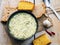 Traditional homemade yayla soup with bread