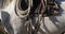 Traditional horse Camargue saddle. Camargue, France