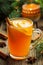 Traditional hot toddy winter drink with spices