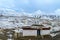 A Traditional House - Snow Covered Landscape in Langza Village, Spiti Valley, Himachal Pradesh