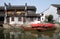 Traditional houses along the Grand Canal, ancient town of Yuehe in Jiaxing, China