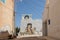 Traditional houses with decorative paintings on the walls on the island of Djerba,