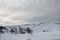 Traditional houses in Dumesti village, Apuseni Mountains, Romania, in winter