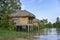 Traditional houses on Mekong river, Vietnam