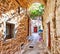 Traditional houses in Mesta of Chios, Greece