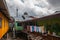 Traditional houses on stilts over the water. Sandakan, Borneo, Sabah, Malaysia