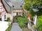 Traditional houses on street in german village