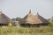 Traditional huts and family compound in South Sudan