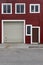 Traditional icelandic facade with windows and door.