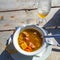 Traditional Icelandic lamb soup and bread