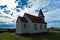 Traditional icelandic wooden church in Grindavik