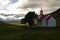 Traditional icelandic wooden church at Holtastadir farm