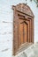 Traditional Illustration on wooden door of temple in sainj valley, kullu, himachal, India