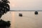 Traditional Indian houseboat cruising near Alleppey