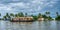 Traditional Indian houseboat in Kerala, India