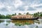 Traditional Indian houseboat in Kerala, India