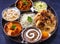 Traditional Indian meals -punjabi vegetarian main course