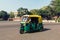 traditional indian moto rickshaw taxi on one