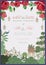 Traditional Indian Mughal wedding invitation card design.