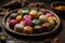 Traditional Indian Sweets On Plate. Generative AI