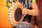 Traditional Indian tabla drums close up