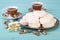 Traditional Iranian and Persian pieces of white nougat dessert s