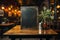 Traditional irish pub interior with empty vintage blackboard. Generative ai