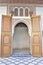 Traditional Islamic door in palace Bahia Marrakesh