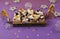 Traditional italian festive torrone or nougat.