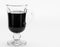 Traditional italian supper drink, copy space. Domestic wine. Glass of red hot wine on white background