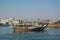 Traditional jalibut dhow boats in the Arabian Gulf for fishing and tourism, Doha, Qatar