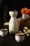 Traditional Japanese alcoholic drink - Sake, traditional asian drinks concept