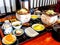 Traditional Japanese breakfast set