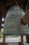 Traditional japanese bronze bell at Todai-ji Temple  Nara, Japan