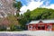 Traditional Japanese Buddhist Shinto Asuka Shrine in Shingu, Japan