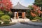 Traditional Japanese Buildings in a Temple, Kyoto, Japan