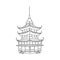 Traditional Japanese, Chinese, Asian pagoda