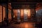 Traditional Japanese decorated room. Generate ai